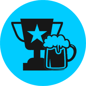 trophy and beer icon for adult co-ed addison scavenger hunt